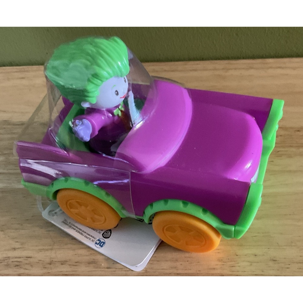 Fisher Price DC Super Friends Joker And Vehicle, New